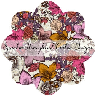 Round 42 - Autumn Magic - Floral on Cream Sparkle