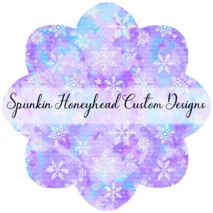 Round 45 - Winter Wonderland - Snowflakes on Purple/Icy Blue Swirls