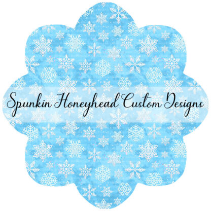Round 45 - Winter Wonderland - Snowflakes on Icy Blue Swirls